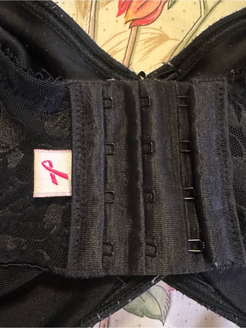 Wacoal Black Floral Jacquard Underwire Full Coverage Bra Women’s 36DDD - Picture 6 of 7
